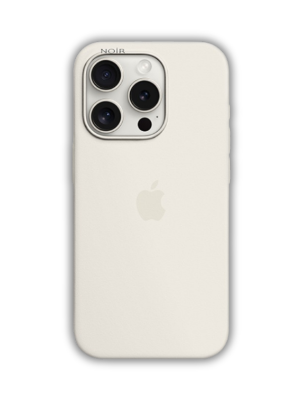 İphone Uyumlu Logolu İçi Kadifeli Lansman Silikon Kılıf Beyaz