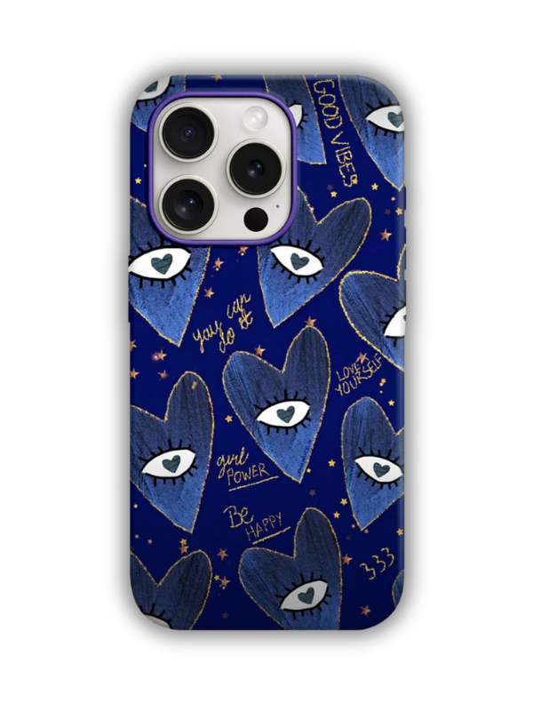 Eyes Desenli Lüx Premium İçi Kadifeli Telefon Kılıfı KOD 410
