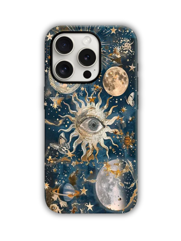 The Eye Desenli Lüx Premium İçi Kadifeli Telefon Kılıfı KOD 542
