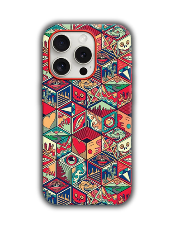 Popart Desenli Lüx Premium İçi Kadifeli Telefon Kılıfı KOD 595