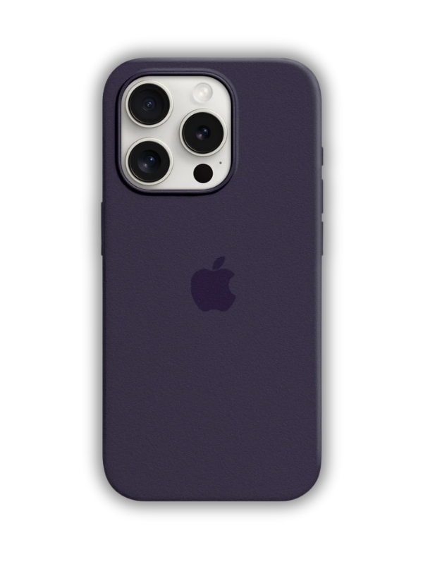 İphone Uyumlu Logolu İçi Kadifeli Lansman Silikon Kılıf Derin Mor
