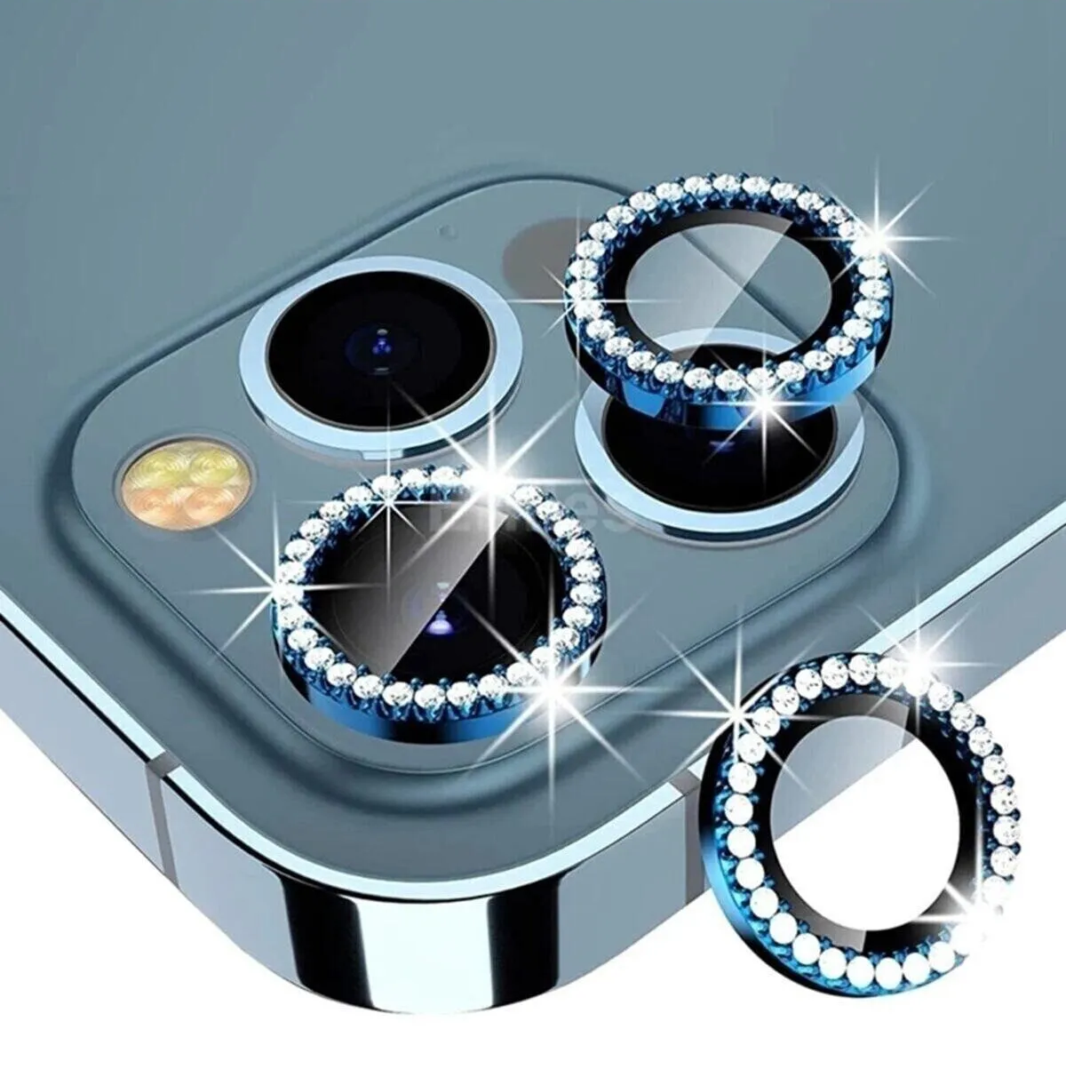 Safir Taşlı Kamera Lens Koruyucu Sierra Blue