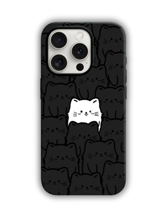 Kedi Desenli Lüx Premium İçi Kadifeli Telefon Kılıfı KOD 430