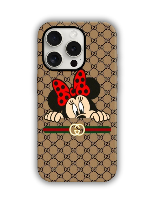 Gucci Minnie Desenli Lüx Premium İçi Kadifeli Telefon Kılıfı KOD 498