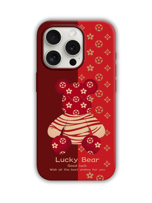 Lucky Bear Desenli Lüx Premium İçi Kadifeli Telefon Kılıfı KOD 641