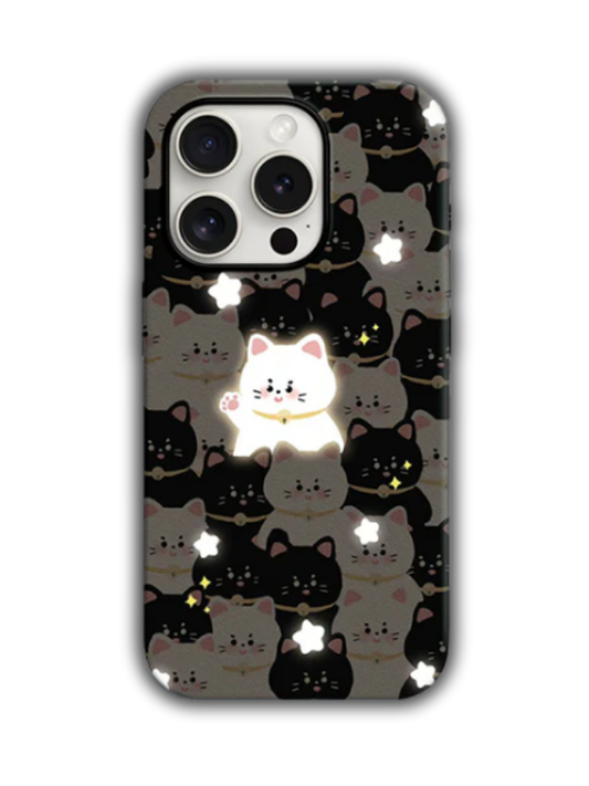 Cat Desenli Lüx Premium İçi Kadifeli Telefon Kılıfı KOD 568