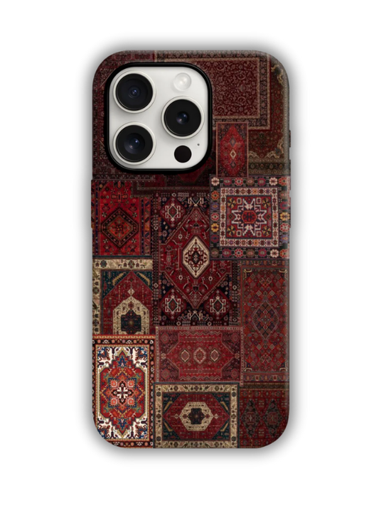 Ethnic Desenli Lüx Premium İçi Kadifeli Telefon Kılıfı KOD 662