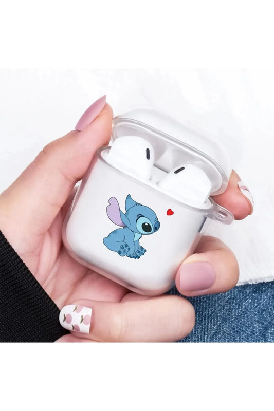 Apple Airpods Stitch Uyumlu Desenli Kılıf