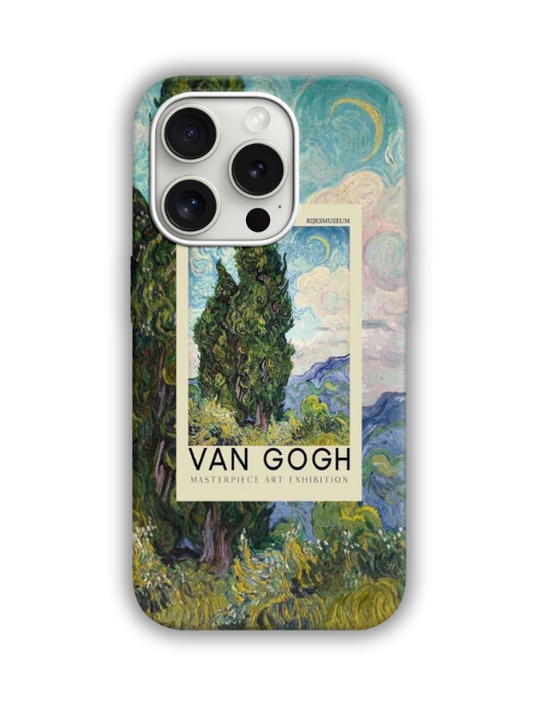Van Googh Desenli Lüx Premium İçi Kadifeli Telefon Kılıfı KOD 475