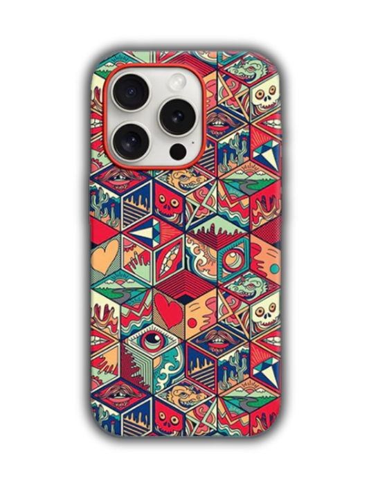 Popart Desenli Lüx Premium İçi Kadifeli Telefon Kılıfı KOD 595