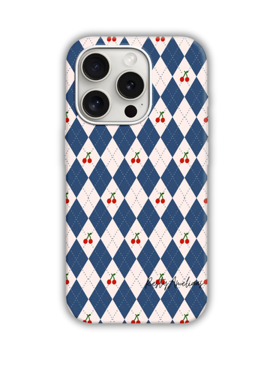 Cherry Desenli Lüx Premium İçi Kadifeli Telefon Kılıfı KOD 670