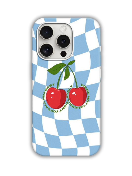 Cherry Desenli Lüx Premium İçi Kadifeli Telefon Kılıfı KOD 678