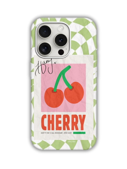 Cherry Desenli Lüx Premium İçi Kadifeli Telefon Kılıfı KOD 720