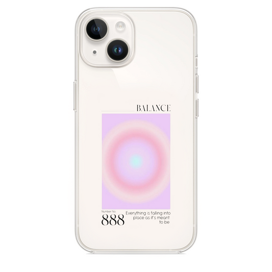 888 Desenli Luxury Limited Edition Şeffaf Telefon Kılıfı KOD 008