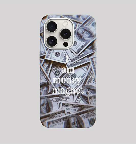 I Am Money Magnet Desenli Lüx Premium İçi Kadifeli Telefon Kılıfı KOD 578