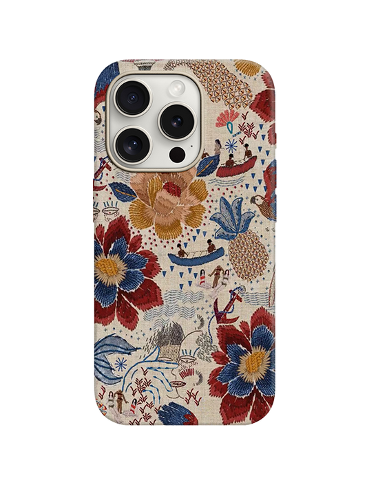 Etnic Desenli Lüx Premium İçi Kadifeli Telefon Kılıfı KOD 750