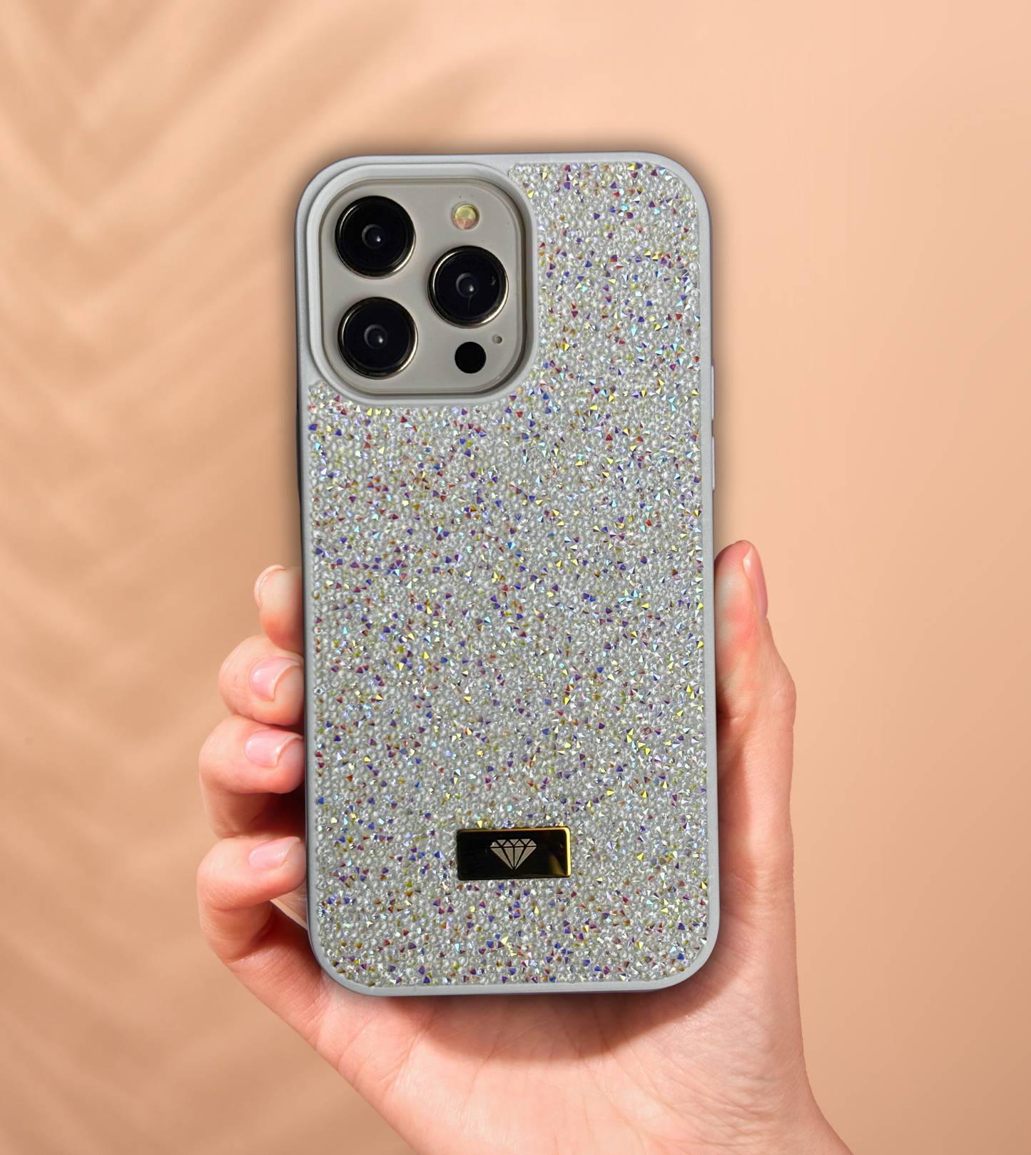 Diamond Swarovski Taşlı Lüx Telefon Kılıfı White