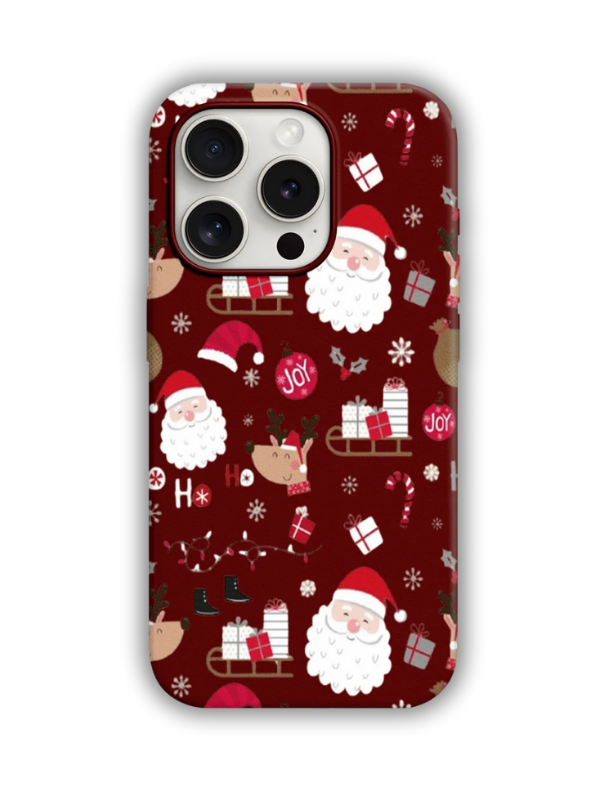Christmas Desenli Lüx Premium İçi Kadifeli Telefon Kılıfı KOD 608