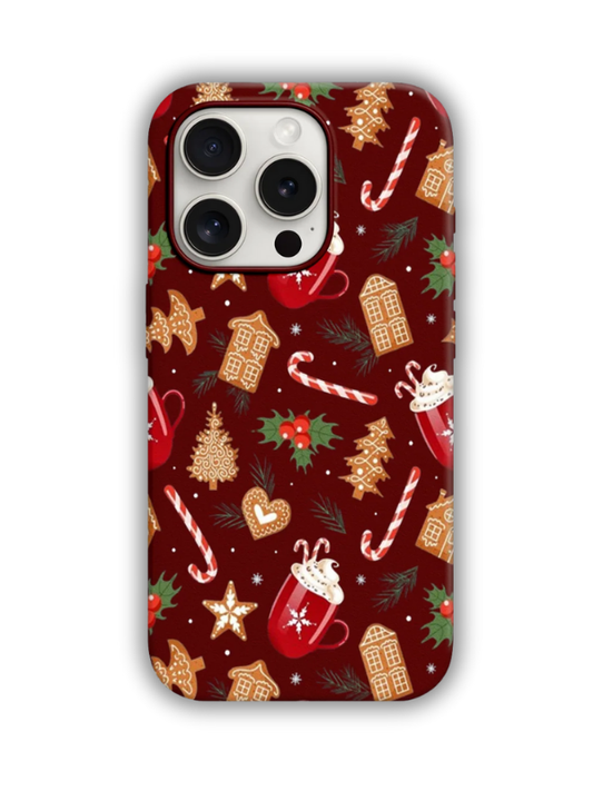 Christmas Desenli Lüx Premium İçi Kadifeli Telefon Kılıfı KOD 617