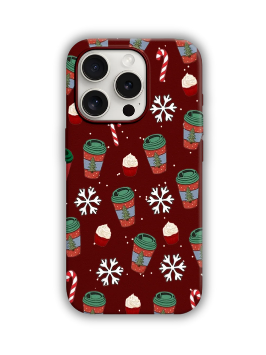 Christmas Desenli Lüx Premium İçi Kadifeli Telefon Kılıfı KOD 620
