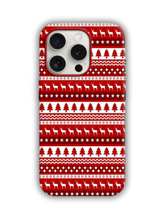 Christmas Desenli Lüx Premium İçi Kadifeli Telefon Kılıfı KOD 625