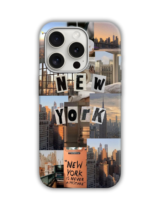 NewYork Desenli Lüx Premium İçi Kadifeli Telefon Kılıfı KOD 637