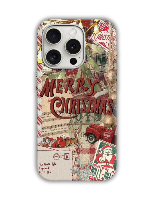 Merry Christmas Desenli Lüx Premium İçi Kadifeli Telefon Kılıfı KOD 648